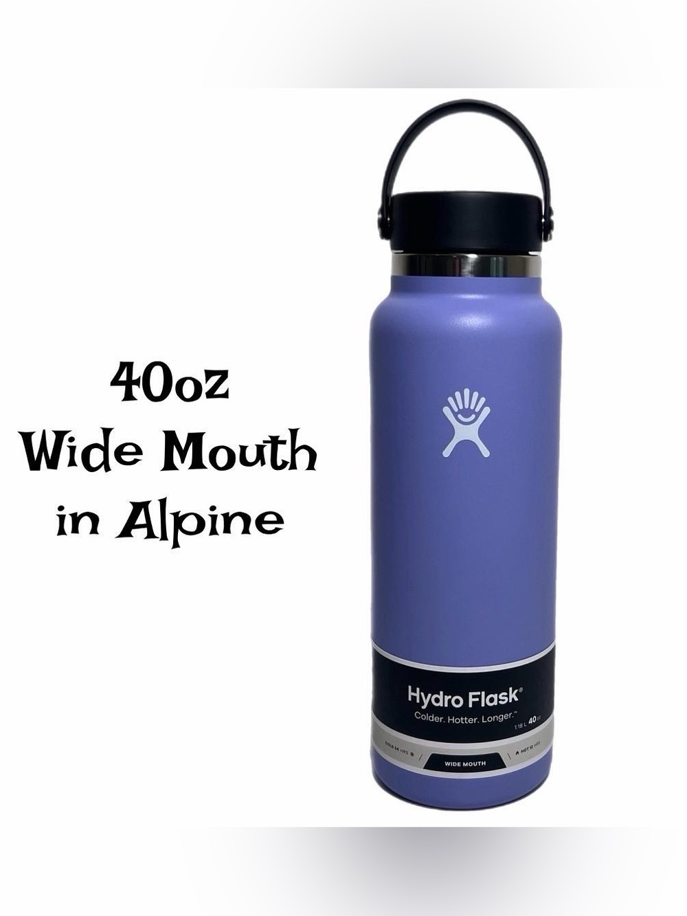 NWT Hydro Flask 40oz Wide Mouth Bottle in “Alpine”